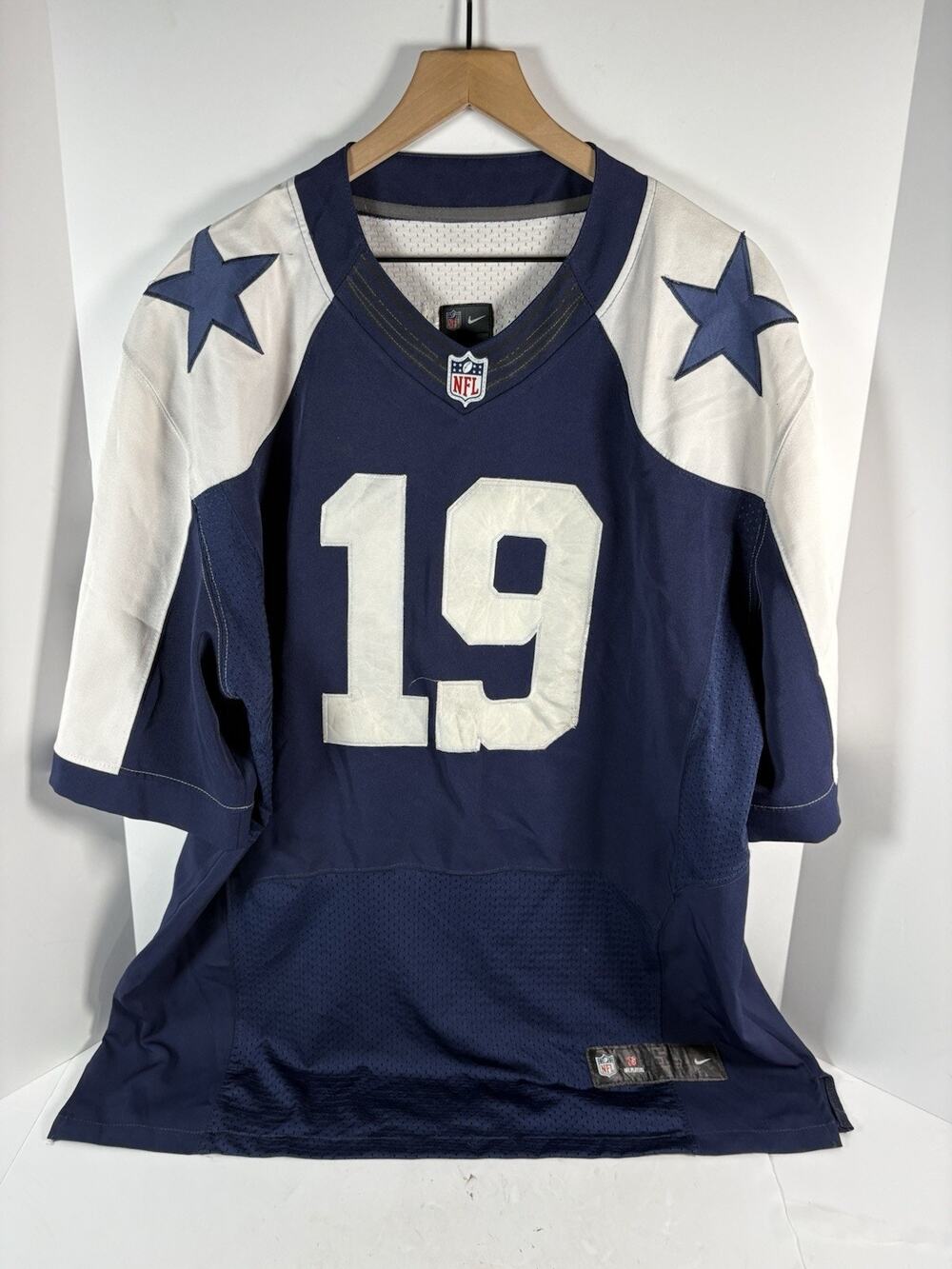 Nike Dallas Cowboys Miles Austin 19 NFL On Field Jersey Size 52 XL Navy Stitched
